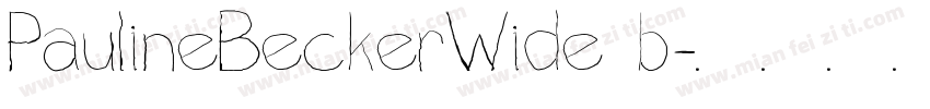 PaulineBeckerWide b字体转换